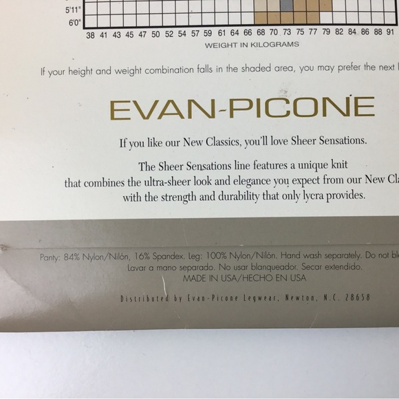 Vintage Evan Picone Control Top Sheer Pantyhose Espresso Brown Plus Size - Picture 6 of 6